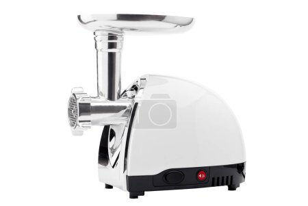 Photo for Meta meat-choppermincer machine isolated on the white background - Royalty Free Image