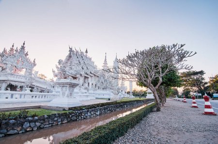 Photo for Wat Rong Khun, Wat Phra Kaew. Famous White Temple in Chiang Rai, Thailand. - Royalty Free Image