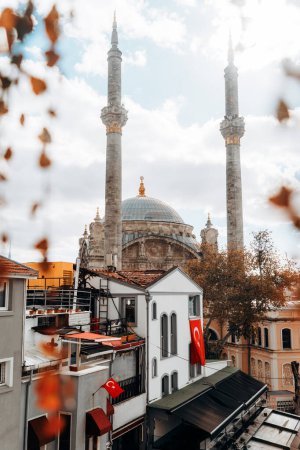 Byk Mecidiye Camii, Ortakoy Mosque  famous landmark in Istanbul, Turkey.