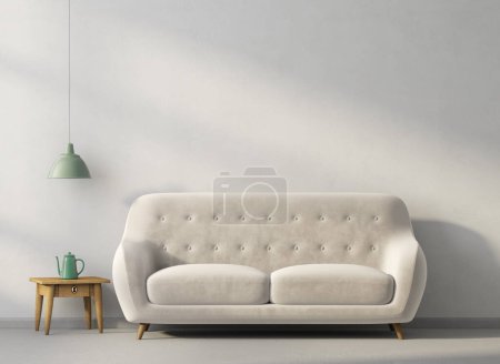 Photo for Modern living room with sofa. 3d illustration - Royalty Free Image