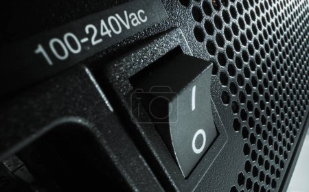 Photo for Modern Desktop Computer Power Supply Unit Close Up. Technology Theme. - Royalty Free Image