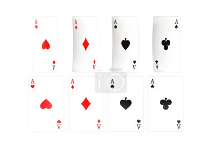 Foto de 3D Rendered Set of Aces Poker Cards Illustration. Casino Gambling Cards - Imagen libre de derechos