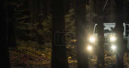 Photo for Off Road Wilderness Drive. Sport Utility Vehicle on a Countryside Forest Road - Royalty Free Image