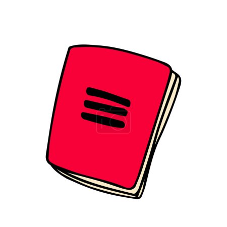 Illustration for Lesson pencil notebook icon. Flat illustration of lesson pencil notebook vector icon for web design - Royalty Free Image