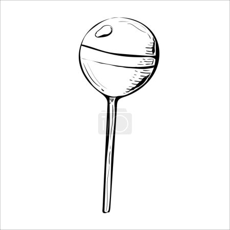 Ilustración de Piruleta redonda. Ilustración vectorial aislada sobre fondo blanco - Imagen libre de derechos