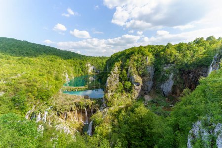 Foto de Paisaje con parque nacional de Plitvice, Croacia - Imagen libre de derechos