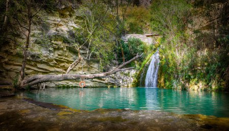 Téléchargez les photos : Paysage avec bains Adonis Cascades, Paphos, Chypre. - en image libre de droit