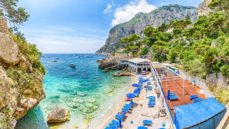 Photo for Landscape with Torre Saracena beach, Capri Island, Italy - Royalty Free Image