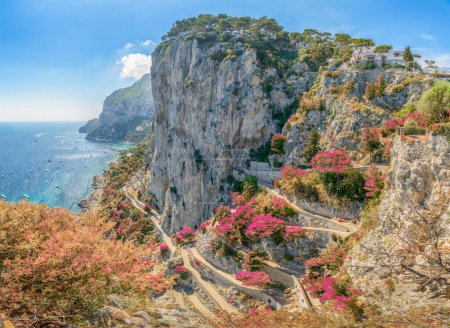 Photo for Landscape with Marina Piccola in Capri Island,Tyrrhenian sea, Italy - Royalty Free Image