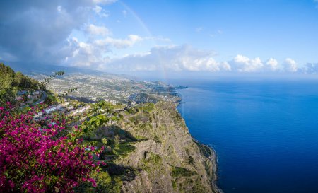 Photo for Aerial view from the highest Cabo Girao, Madeira island, Portugal - Royalty Free Image