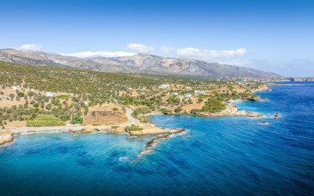 Téléchargez les photos : Paysage avec Ligaridie et plage de Moutsouna, île de Naxos, Grèce Cyclades - en image libre de droit