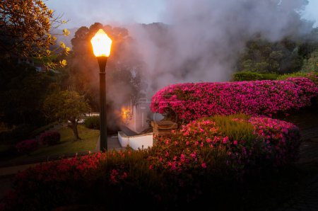 Caldeiras das Furnas with hot thermal springs, Sao Miguel island, Azores, Portugal.