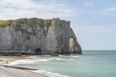Coastal scenery around Etretat, a commune in the Seine-Maritime department in the Normandy region of Northwestern France