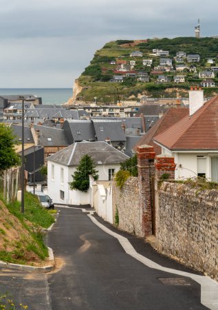 City view of Fecamp, a commune in the Seine-Maritime department in the Normandy Region of France