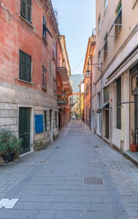 Alleyway in Moneglia, a comune (municipality) in the Metropolitan City of Genoa in the Italian region Liguria