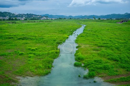 Travaux d'ingénierie fluviale pour la protection contre les inondations et les projets hydrauliques et de remise en état de la rivière Agno Gua dans les municipalités de Trissino et Arzignano dans la province de Vicence, Italie.
