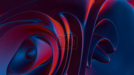 Photo for Waves of dynamic waveforms with 3D effects, creating a visually rhythmic and harmonious composition. - Royalty Free Image