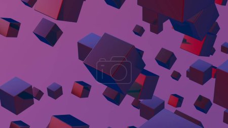 Abstract 3D background composed of cubes, creating a visually striking and geometrically complex landscape.