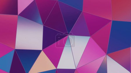 Abstract 3D render featuring a low poly, holographic backdrop, creating a visually engaging and futuristic scene