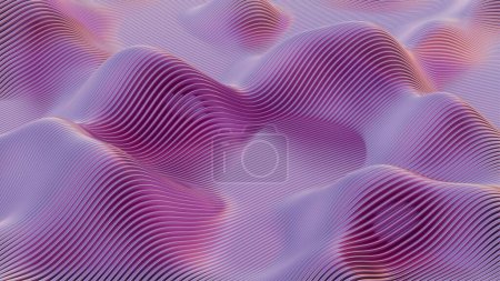 Photo for 3D minimalist design featuring a retro wave, merging modern aesthetics with nostalgic elements. - Royalty Free Image