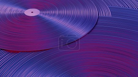 A  vinyl record with colorful lines, offering a dynamic and vibrant visual display.
