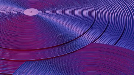 A  vinyl record with colorful lines, offering a dynamic and vibrant visual display.