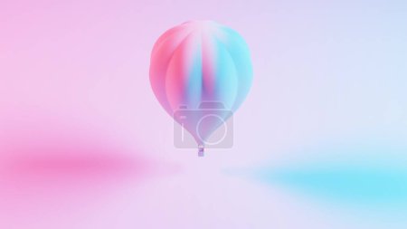 Minimalistic 3D background featuring an airy balloon, evoking a sense of simplicity and lightness.