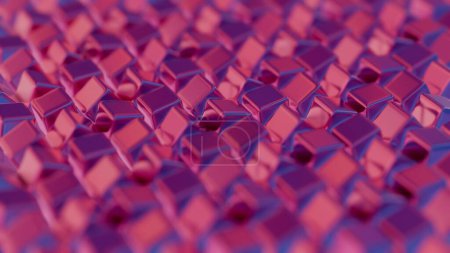 Abstract 3D background composed of cubes, creating a visually striking and geometrically complex landscape..	
