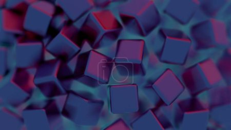 Photo for The crystalline structure of a nanomaterial, resembling a kaleidoscope of colors under controlled lighting, - Royalty Free Image