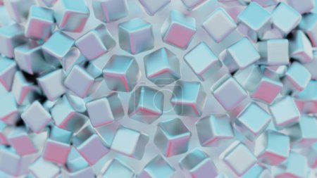 Die kristalline Struktur eines Nanomaterials, das einem Kaleidoskop von Farben unter kontrollierter Beleuchtung ähnelt,