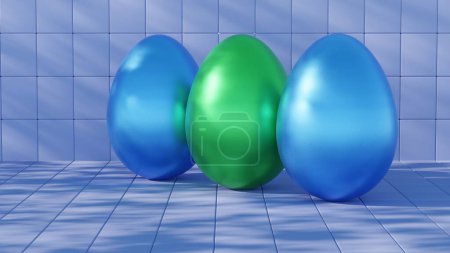diseño minimalista huevo de Pascua con una textura de vidrio elegante, que ofrece una visión contemporánea y elegante en la decoración tradicional de vacaciones.