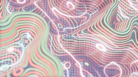 Neon-Retro-Welle, eine lebendige und nostalgische Ästhetik, die an die 80er Jahre erinnert, mit leuchtenden Farben und kühnen geometrischen Formen.