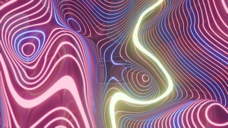 Neon retro wave, una estética vibrante y nostálgica que recuerda a los años 80, con colores brillantes y formas geométricas audaces.