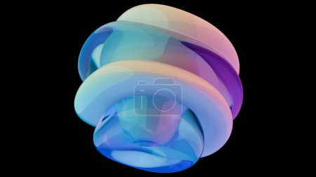 Un fondo de forma abstracta de vidrio 3D, que presenta un fondo visual elegante y contemporáneo.