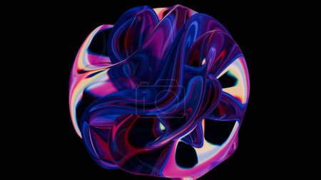 Foto de Un fondo de forma abstracta de vidrio 3D, que presenta un fondo visual elegante y contemporáneo. - Imagen libre de derechos