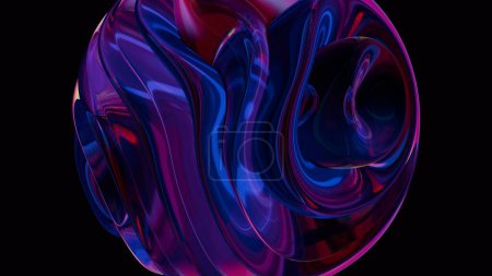Photo for A 3D glass abstract form background, presenting a sleek and contemporary visual backdrop. - Royalty Free Image