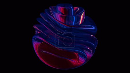 A 3D glass abstract form background, presenting a sleek and contemporary visual backdrop.	
