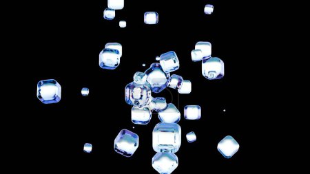 Foto de Claridad cristalina: Un cúmulo de geométricas vidriosas - Imagen libre de derechos