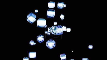 Foto de Claridad cristalina: Un cúmulo de geométricas vidriosas - Imagen libre de derechos