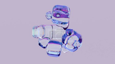 Prismatic Ensemble: A Harmony of Glass in Lavender Hues