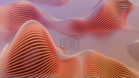 Wüstendünen aus Seide: Abstrakte Wellen in warmen Tönen
