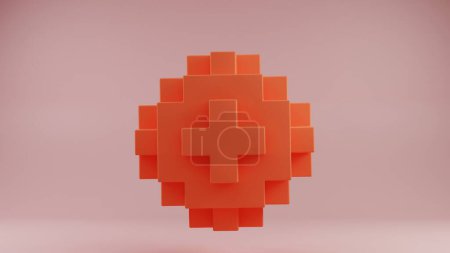 Coral Cross in Cubic Form: A Bold Geometric Statement