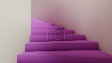 Abstract Pastel Staircase: A Surreal Architectural Spiral