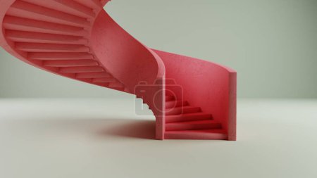 Coral Spiral Staircase: Ein Tanz aus Farbe und Form