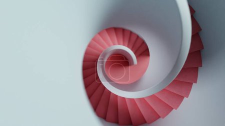 Sculptural Helix: The Allure of a Red Spiral Staircase
