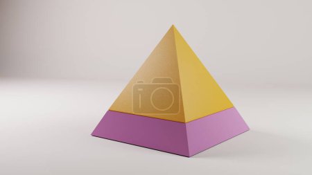 Jeu géométrique : Pyramide tricolore dans l'harmonie moderne