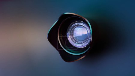 Glimpse of the Future: Sleek Camera Lens Abstract