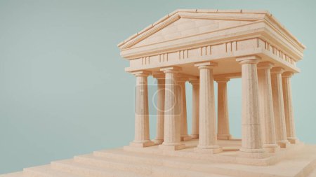 Peach Parthenon: Classical Revival in Pastel