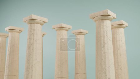 Téléchargez les photos : Alignement de l'élégance : la collection de colonnes classiques - en image libre de droit