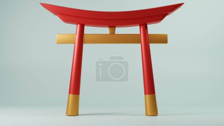 Skulpturale Eleganz: Das Rote Tor in minimalistischer Form